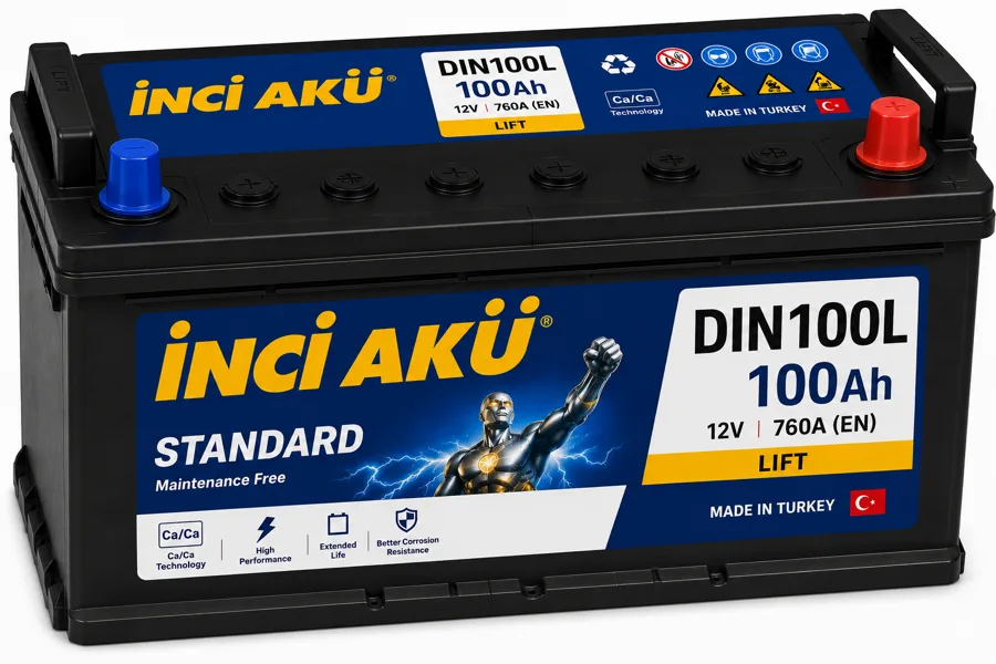 DIN100L | Inci Aku - Turkey - 100Ah - Lift