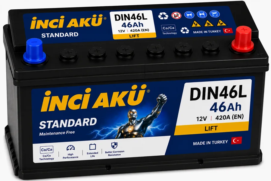 DIN46L | Inci Aku - Turkey - 46Ah - Lift
