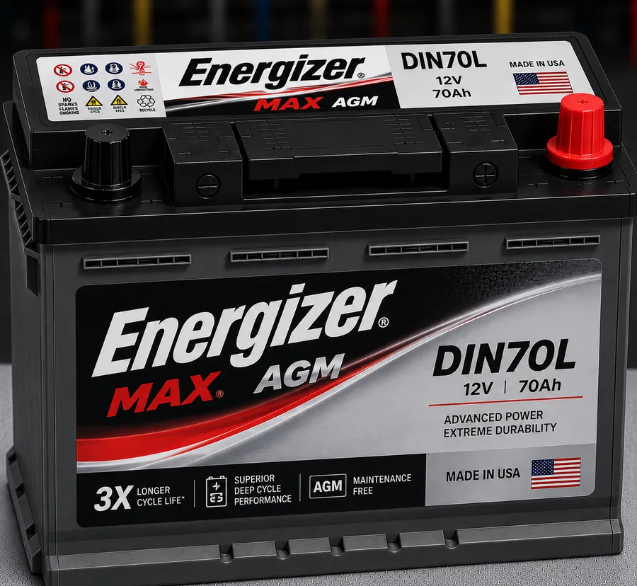 DIN70L | Energizer Max AGM - USA - 70Ah