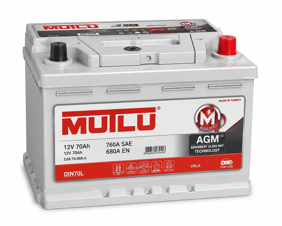 DIN70L | Mutlu AGM - Turkey - 70Ah
