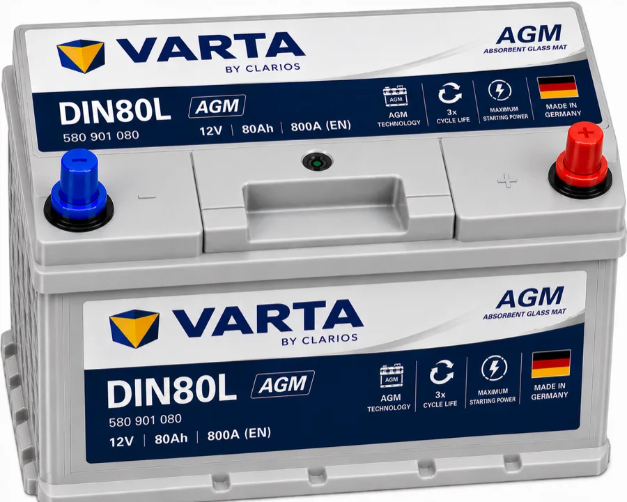 DIN80L | Varta AGM - German - 80Ah