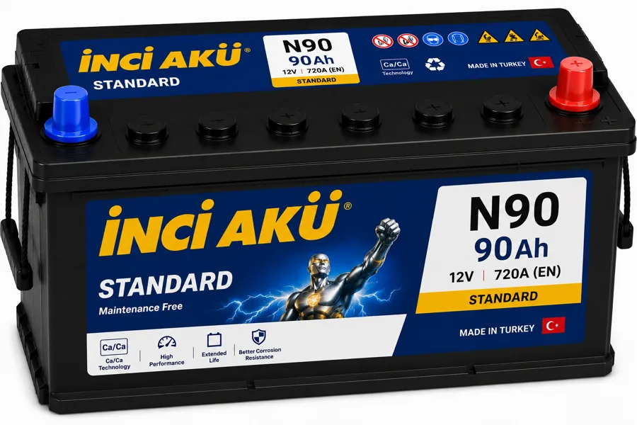N90 | Inci Aku - Turkey - 90Ah - Standard