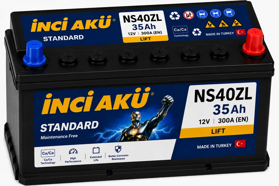 NS40ZL | Inci Aku - Turkey - 35Ah - Lift